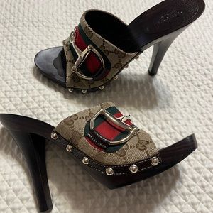 Gucci horsebit mule sandal sz 8